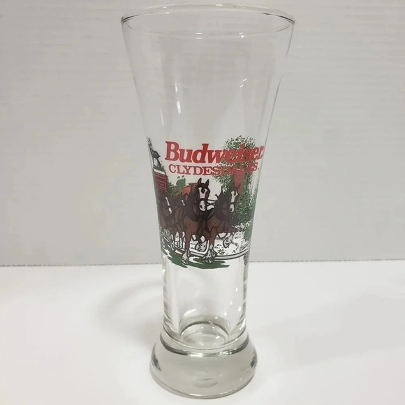 1991 Anheuser -Busch Budweiser Clydesdale  Beer Glasses,Set of 4. - Picture 2 of 10